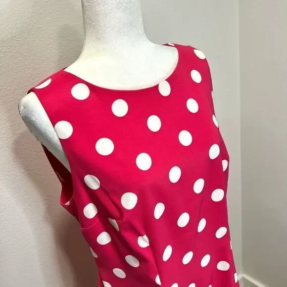 ALYX DRESS Polka Dot Sleeveless Dress Size 14 - Picture 3 of 9